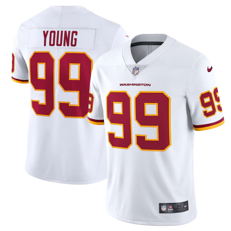 Men Washington Redskins #99 Chase Young Nike White Vapor Limited NFL Jersey